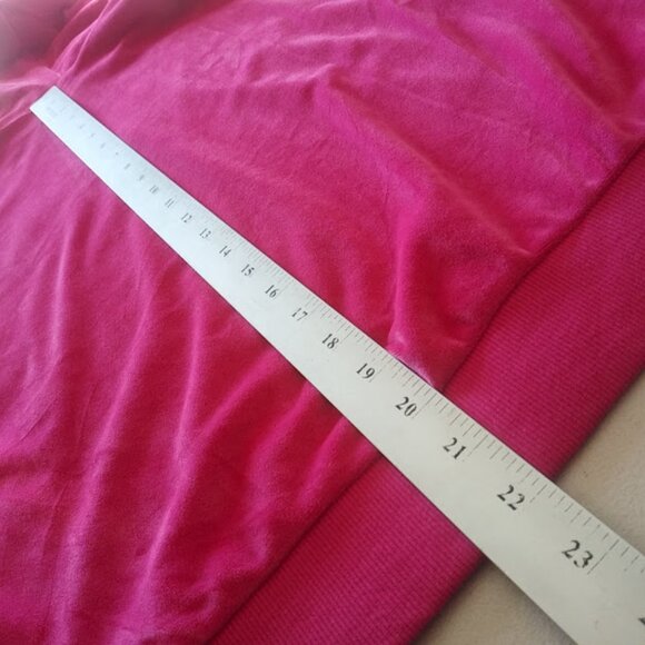 No Boundaries women's size 15-17 XL pink and white velour hoodie sweatshirt - Picture 12 of 15